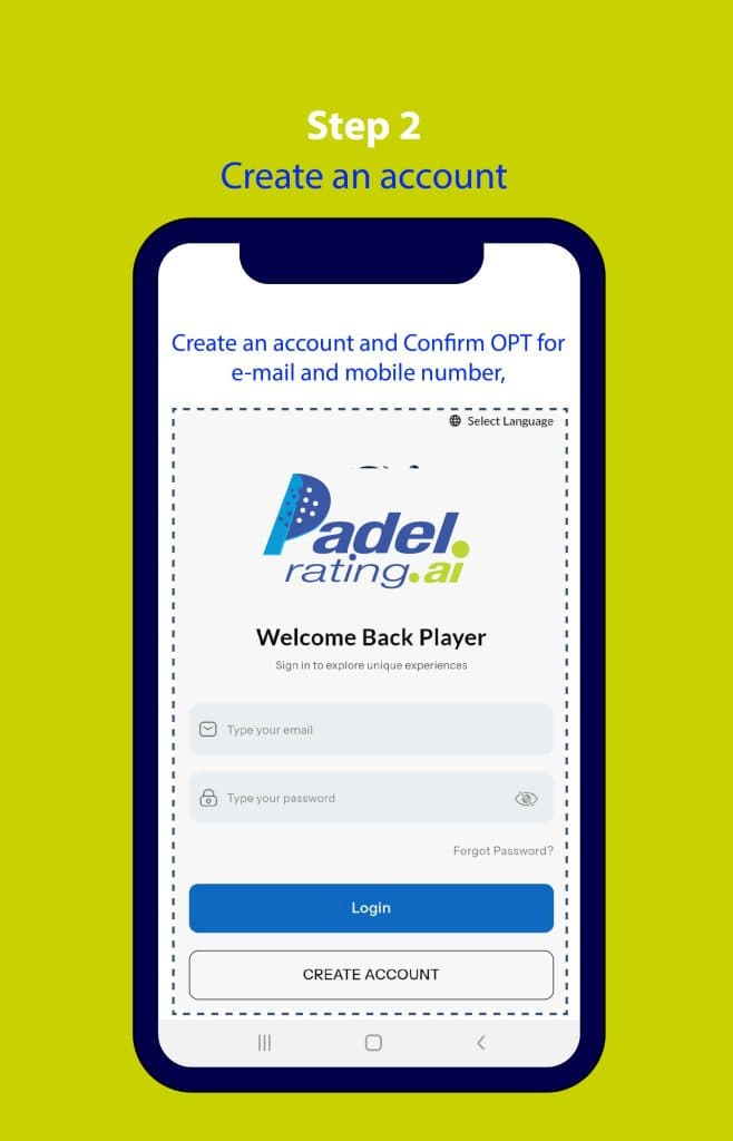 Step 2: Create Account